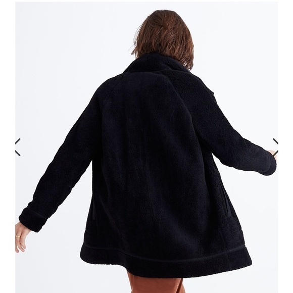 Madewell Sherpa City Grid Coat size small - Picture 3 of 14